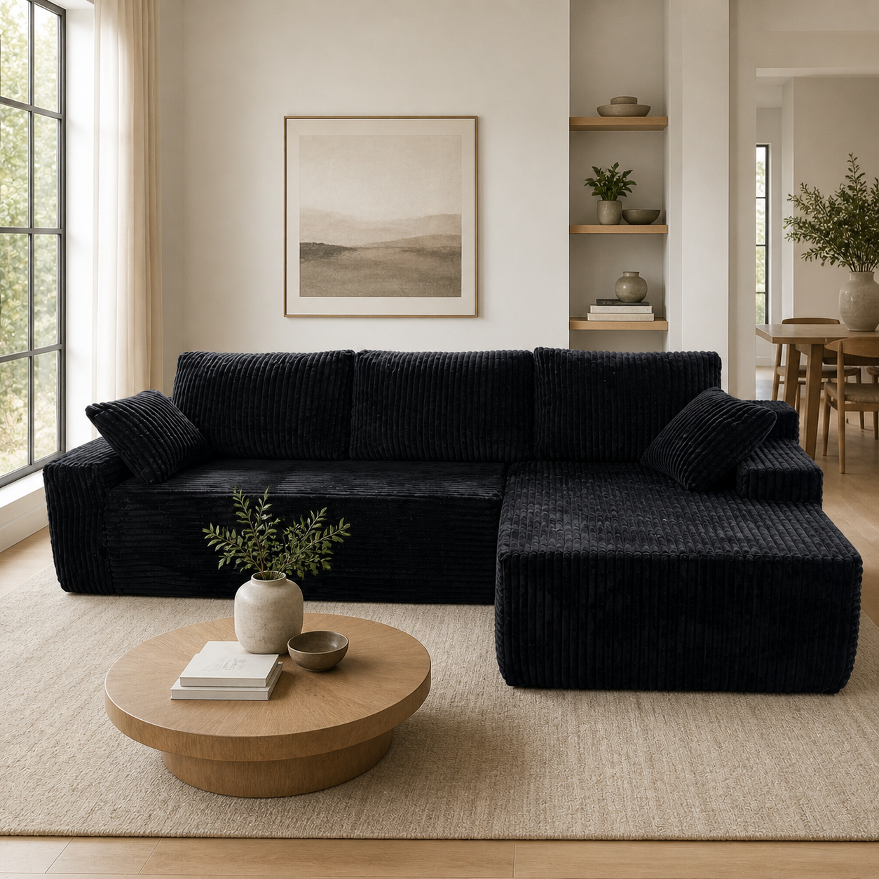 96" Compressed L-Shape Sofa