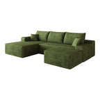 107" Cloud Sectional Sofa with Ottoman
