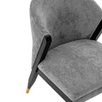 Ola Wood Chenille Dining Chair