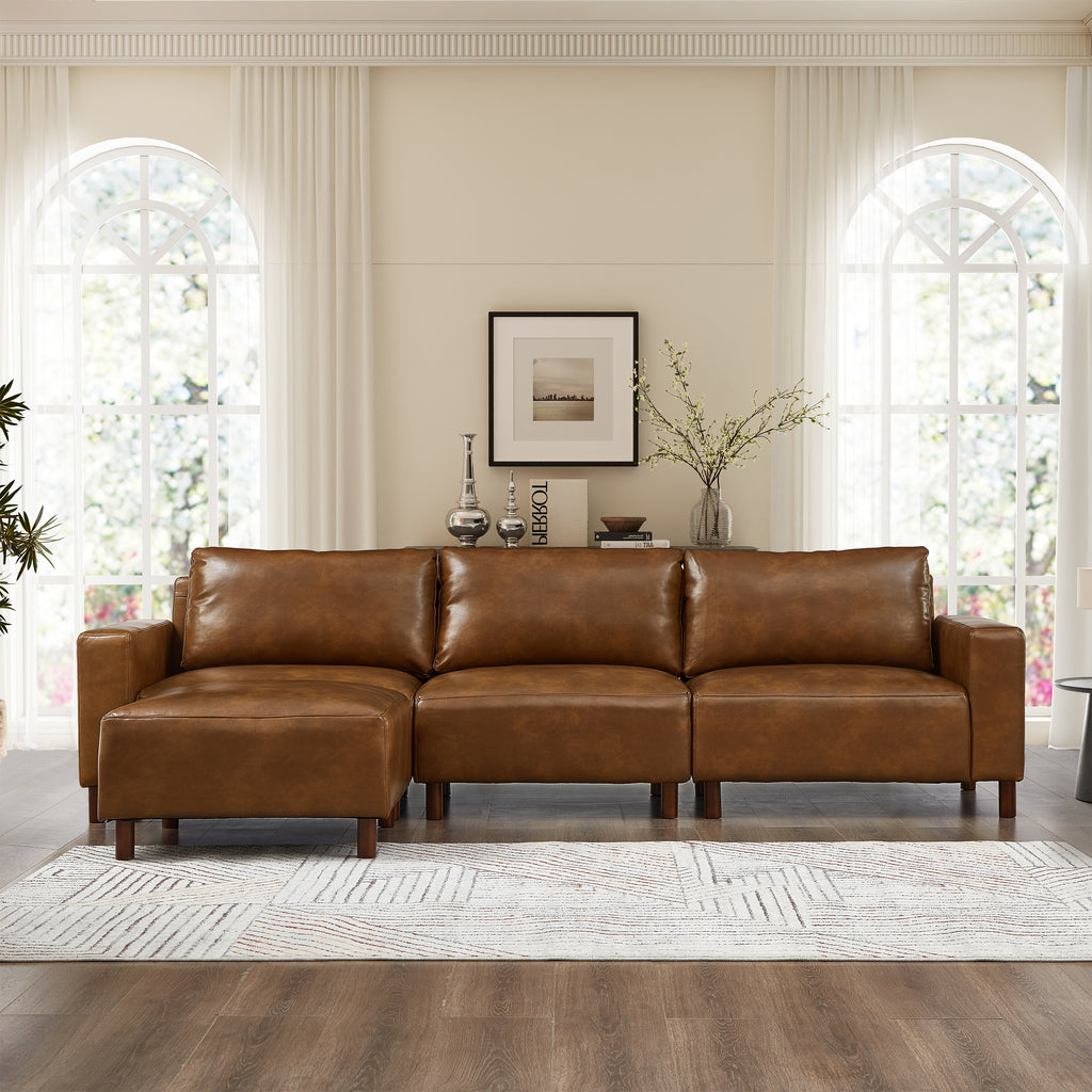 Modern Luxury Sectional Sofa Couch with Ottoman