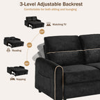 Chenille Pull Out Sofa Bed