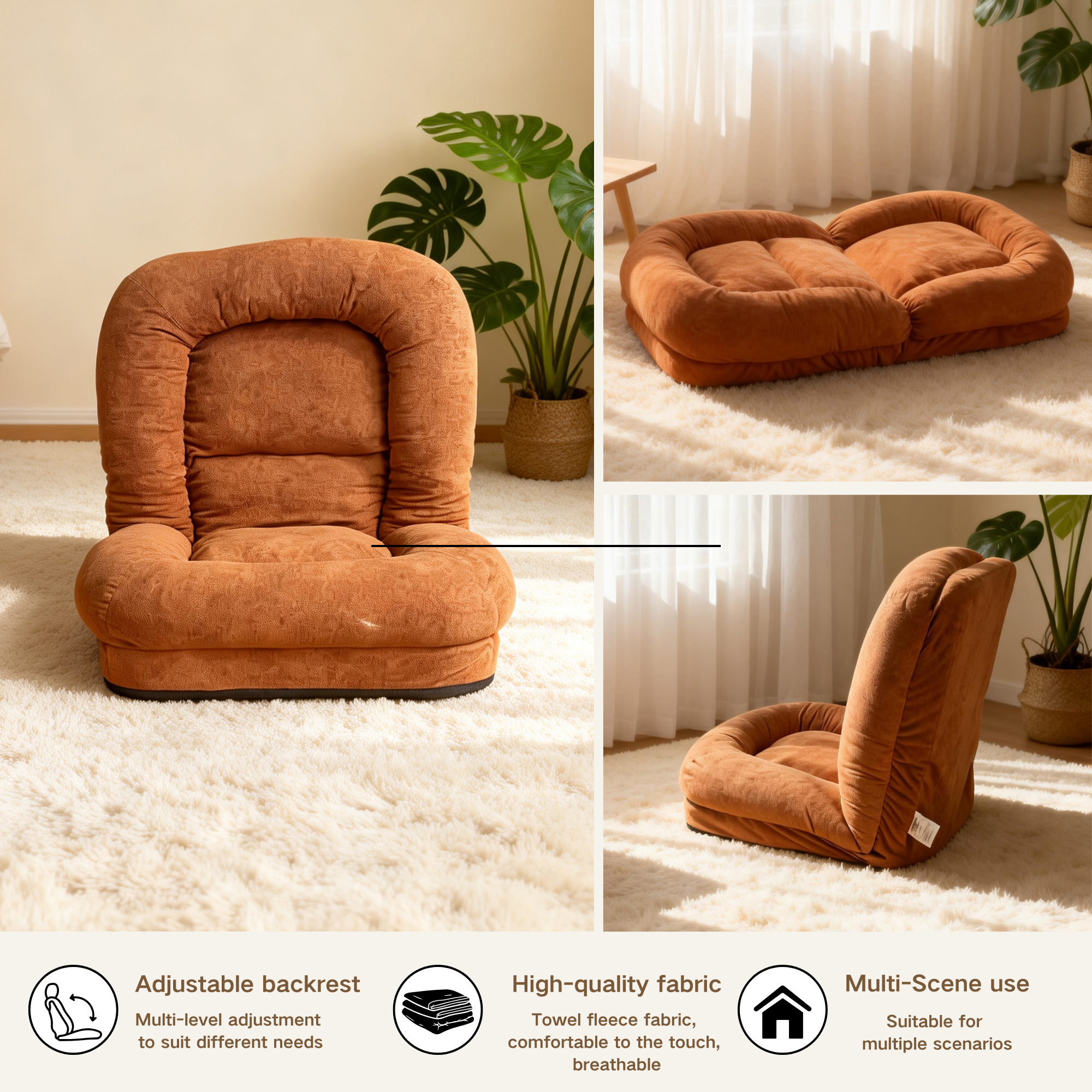 Egg Tart Lazy Sofa - Multi-Segment Folding Comfort