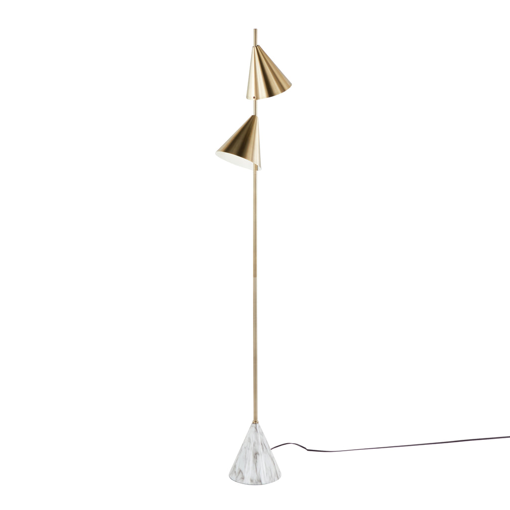 65" Metal Floor Lamp in Brushed