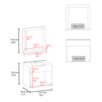 Bathroom Set, Vanity Sink + Mirror with Storage