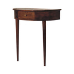 Solid Wood Backless Mounted Console, 1-Drawer, Chestnut