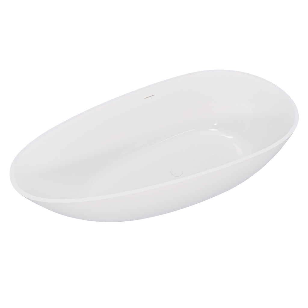 59" Freestanding Solid Surface Bathtub