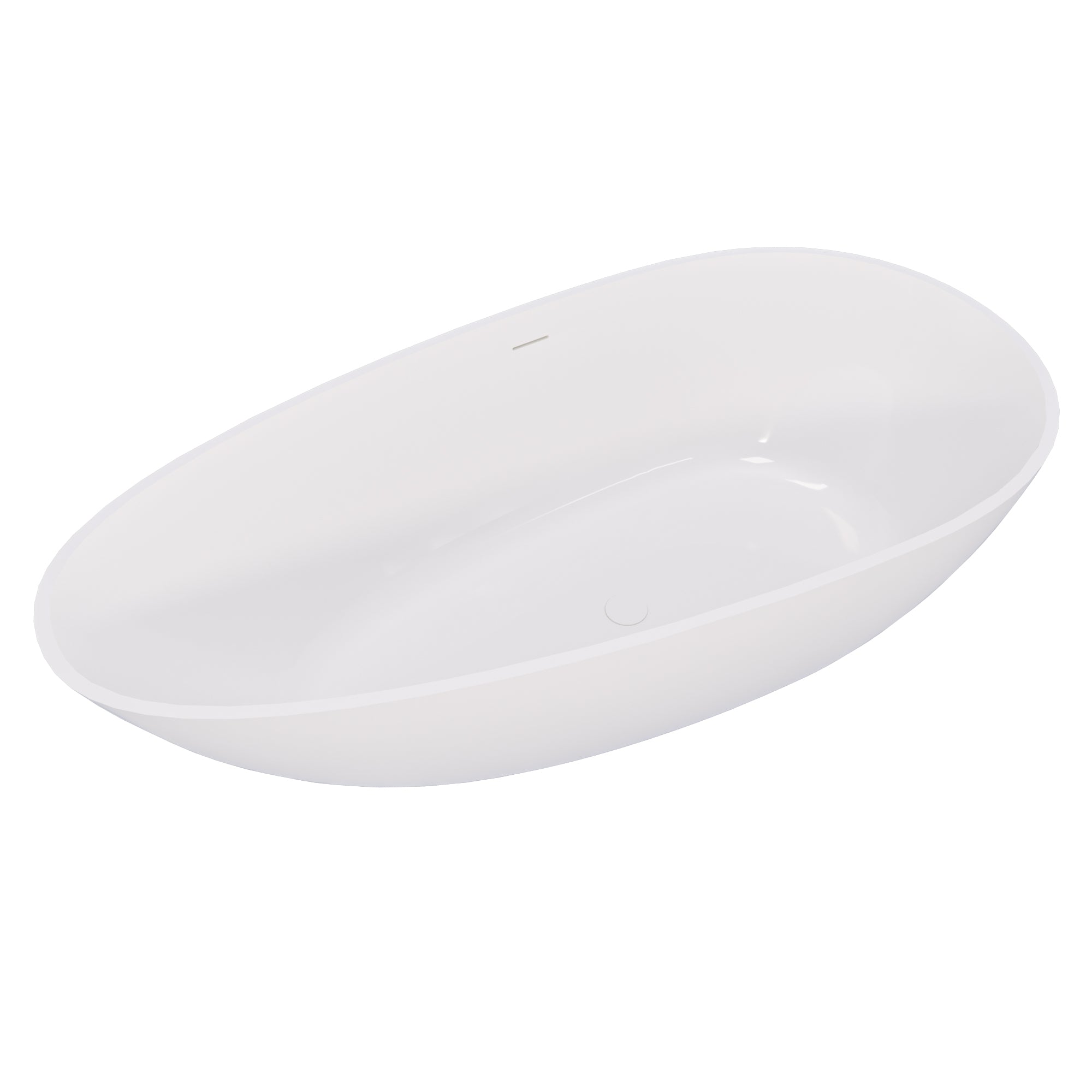 59" Freestanding Solid Surface Bathtub