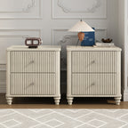Fluted Nightstand 2-Piece Set