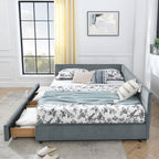 Queen Size Storage Upholstered Tufted Bed Frame