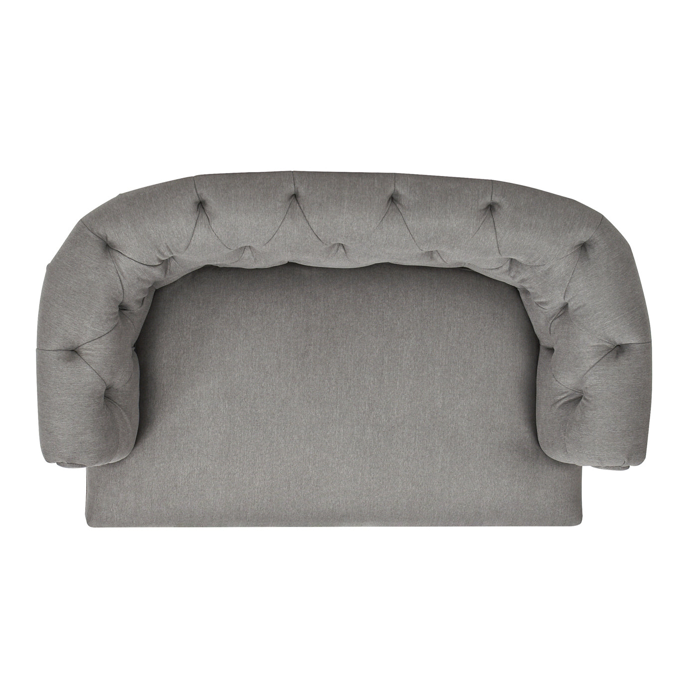 Kiki 36.5' Chesterfield Dog Sofa Bed, Medium, Uptown Gray Stain Resistant High Performance Polyester