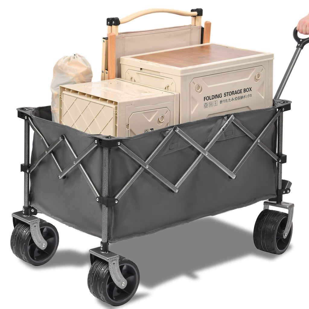 Portable 400L Collapsible Wagon - Folding Cart for All Occasions