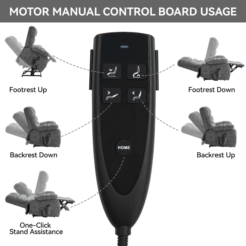Lift Recliner Chair with Heat Massage - Dual Motor