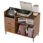 Record Player Stand with Storage for 500+ Albums