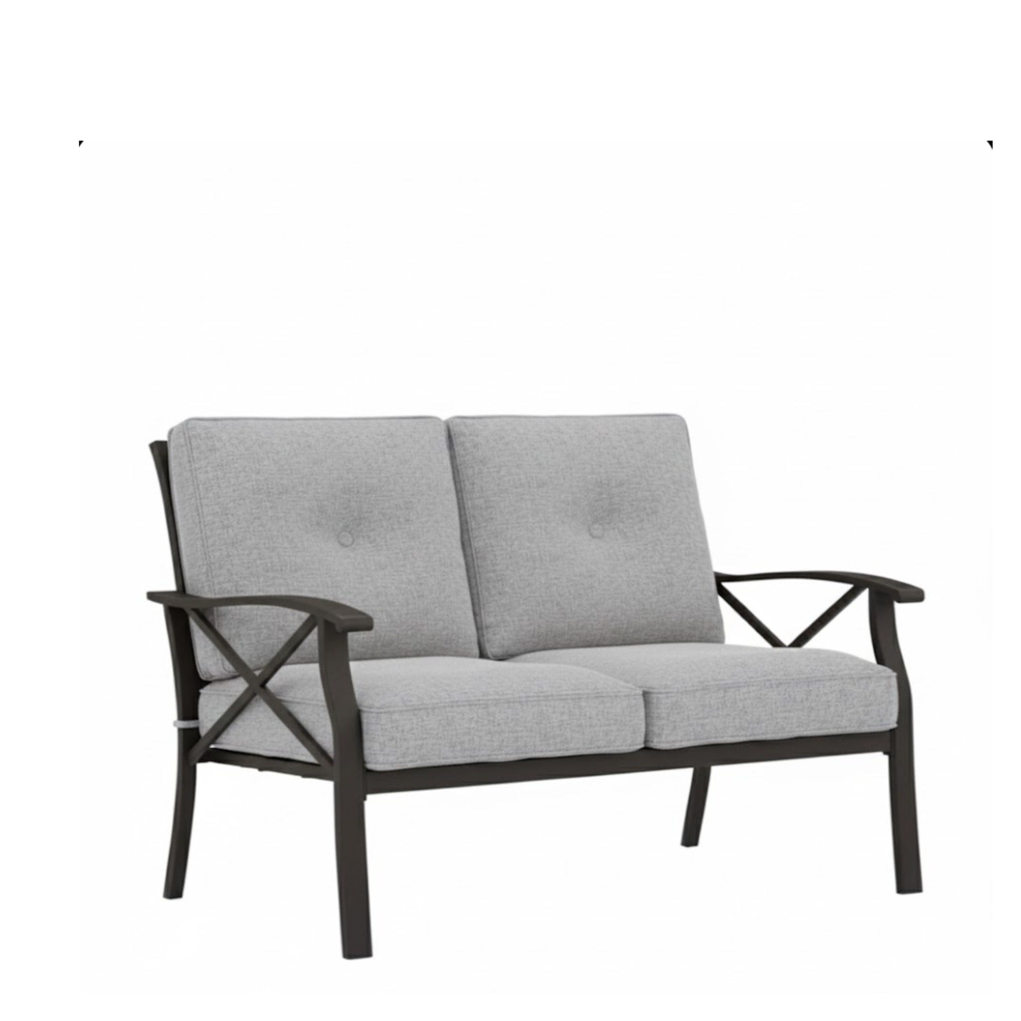 48" All-Weather Metal Loveseat