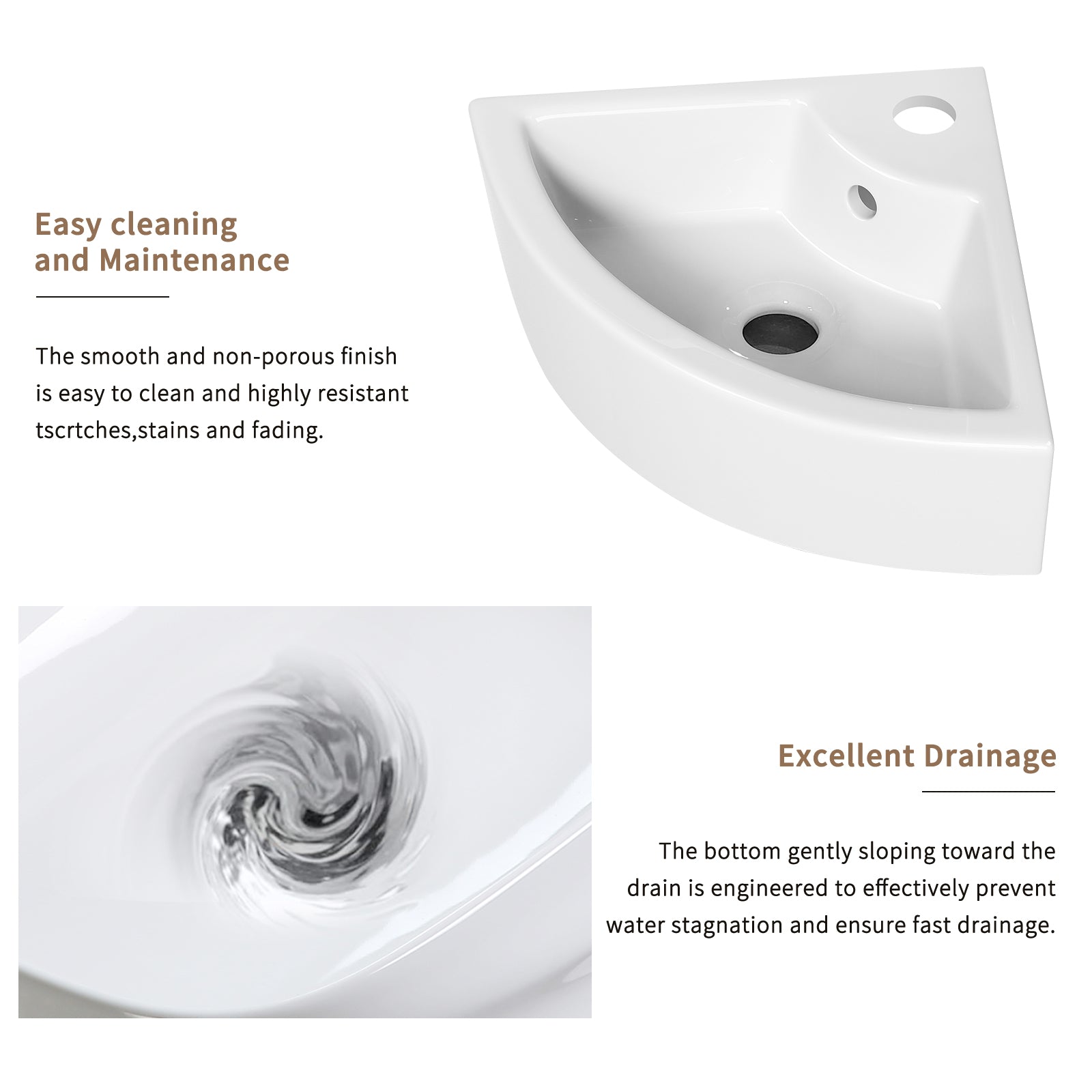 Triangle Corner Sink for Bathroom