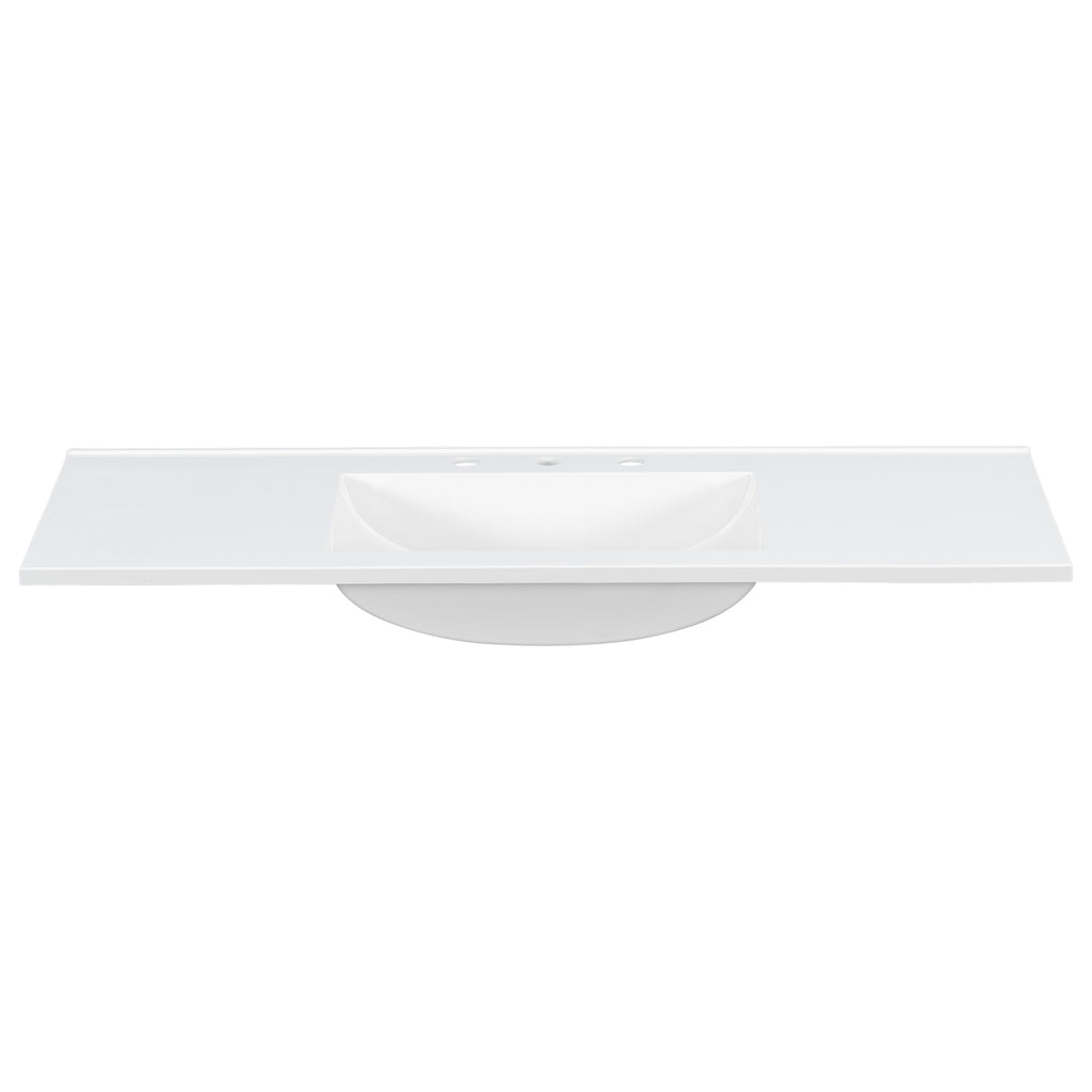48" Composite Bathroom Vanity Top with Integrated Basin