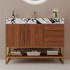 36" Modern Free-Standing Bathroom Vanity with Seamless Sink