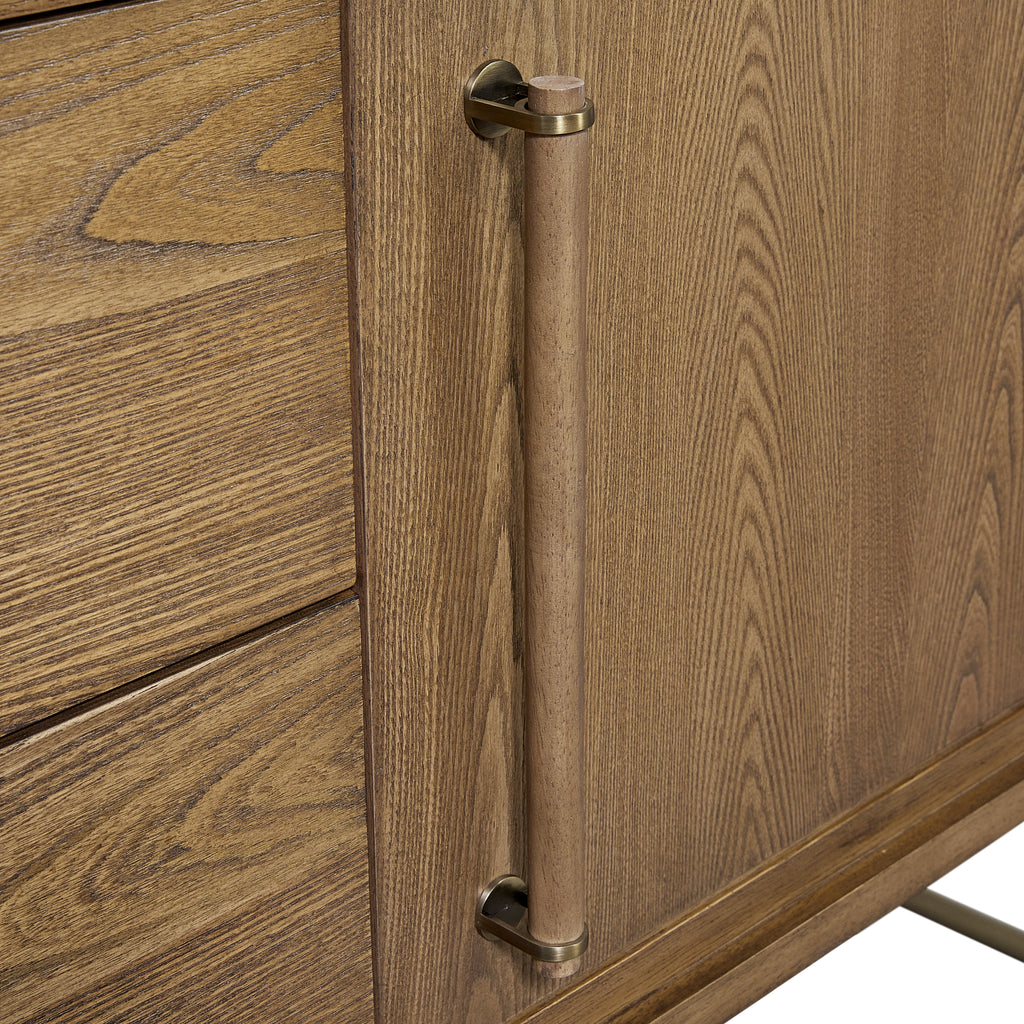 Metal Base Latte Sideboard