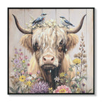Farmhouse Highland Cow Wall Decor in Neutral Colour