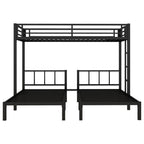 Metal Twin Over Twin & Twin Bunk Bed for 3