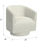 White Swivel Accent Chair