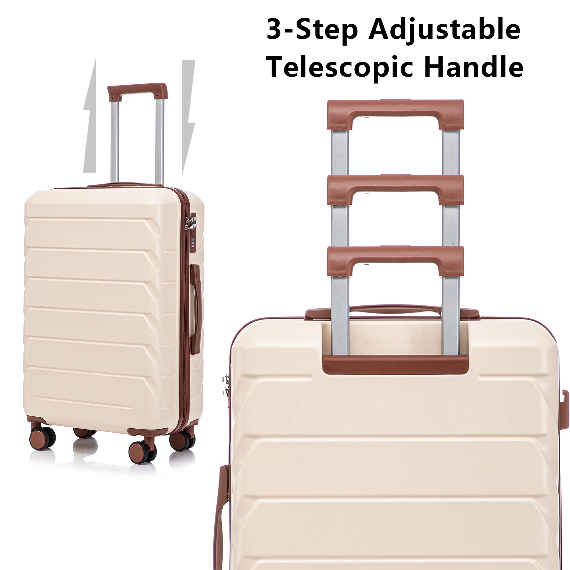 HIFINE TOURIST 20"/24"/28" 3 Pcs Set in ABS Spinner Wheel Luggage