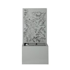 Light Gray Metal Leaf Cutout Water Wall Fountain