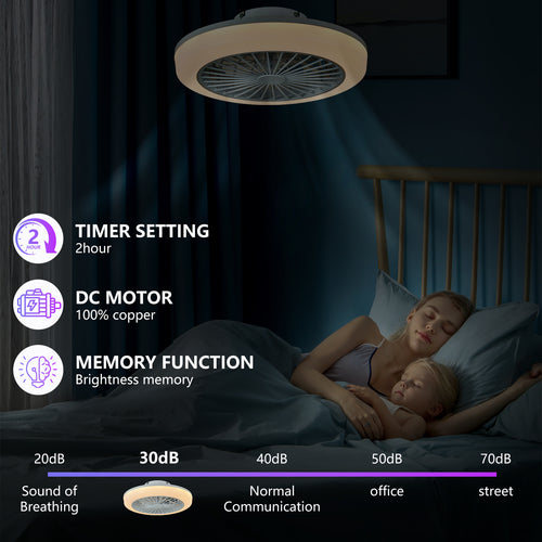 18 Inch Ceiling Fan with RGB Light Remote