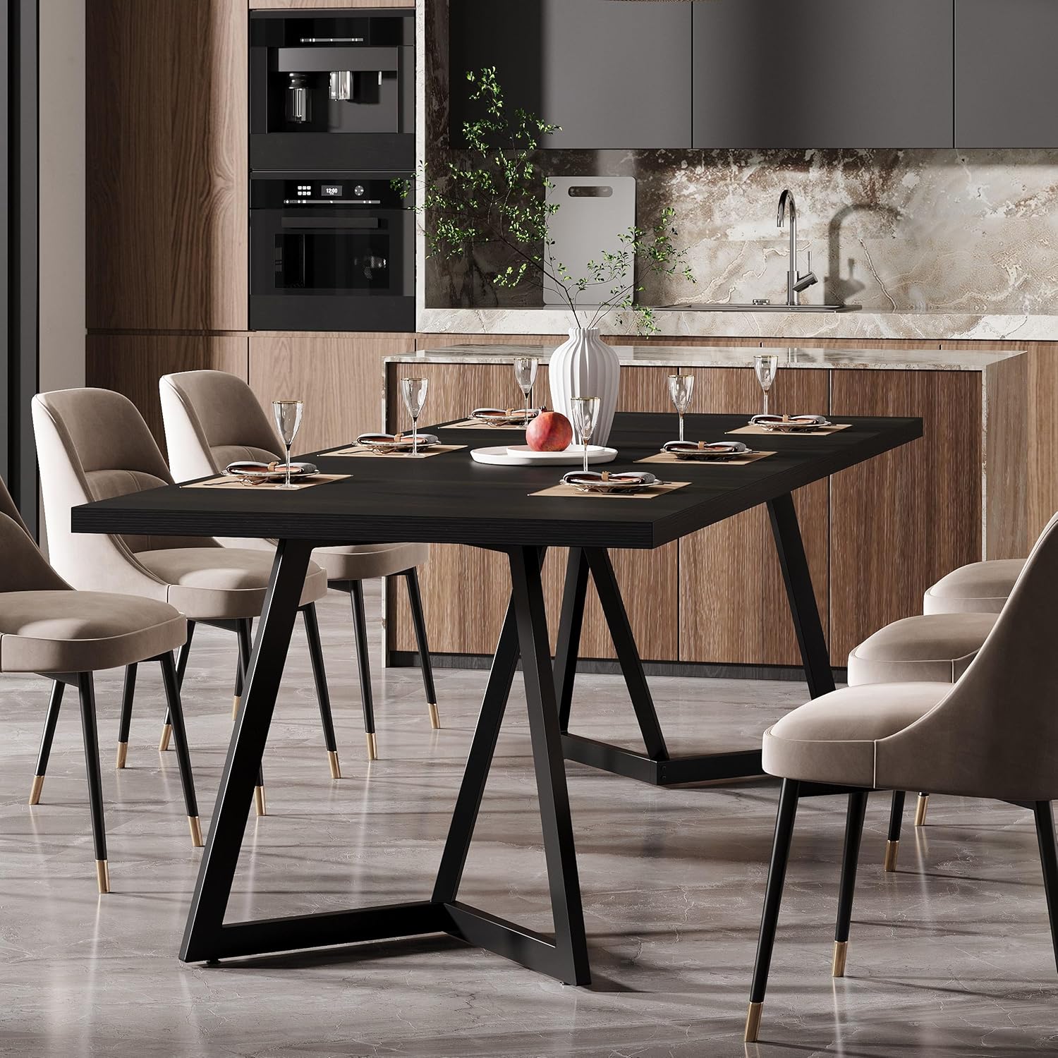 71" Large Dining Table for 6-8 People