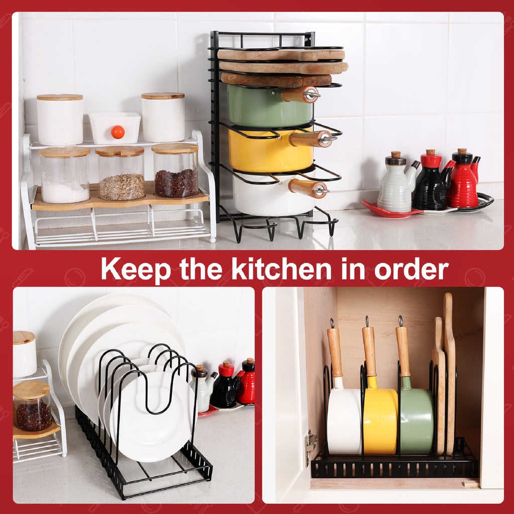 Adjustable Pot Rack for Kitchen Organization