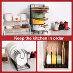 Adjustable Pot Rack for Kitchen Organization