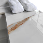 37 Inch Carrara Marble Vanity Top