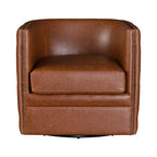 Tufted Barrel Swivel Chair