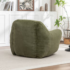 Faux Fur Bean Bag Chair with Back Support
