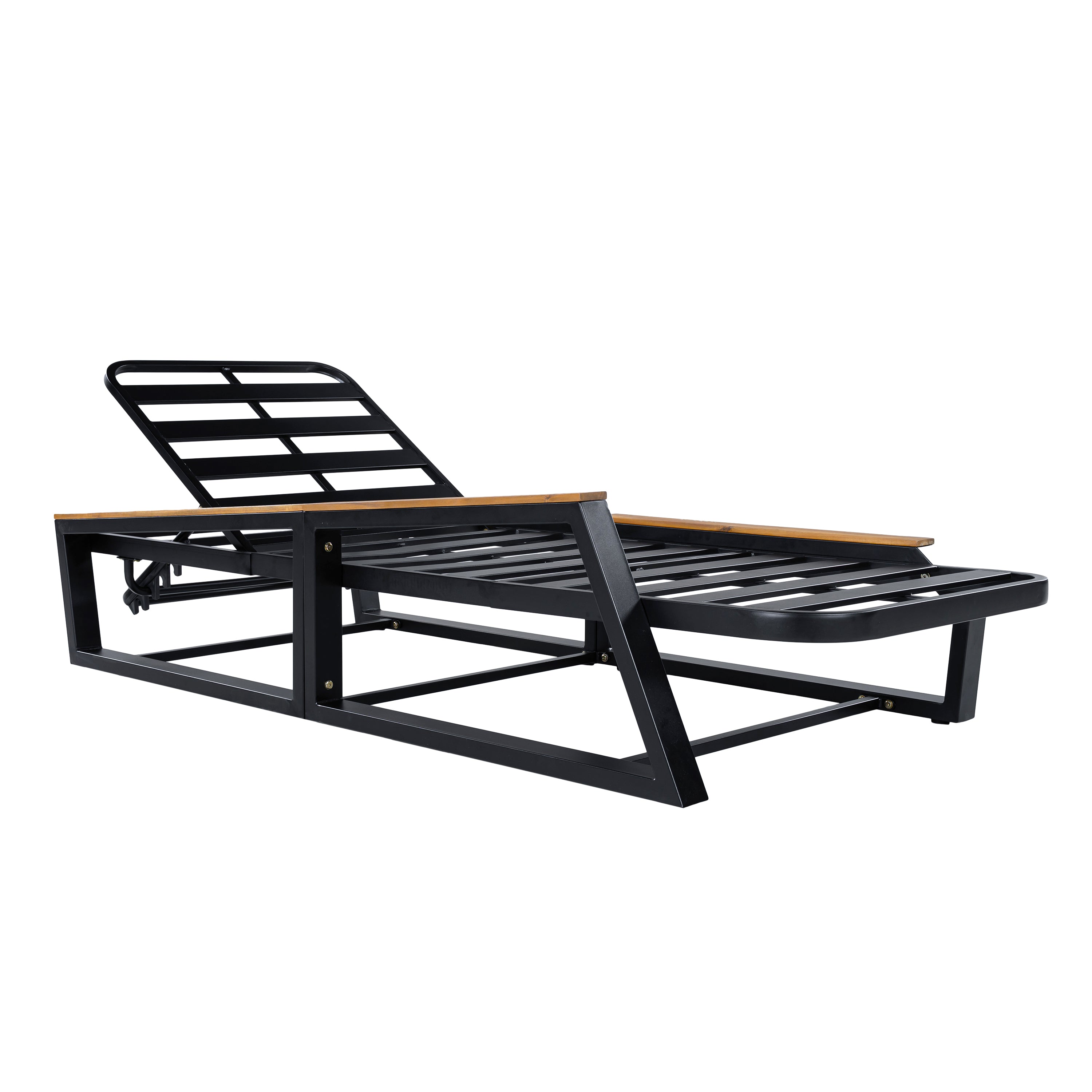 3-Piece Adjustable 5-Position Outdoor Chaise Lounge Set
