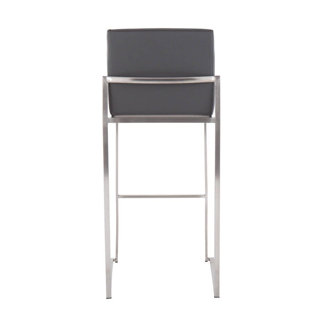 30" Contemporary High Back Barstool Set