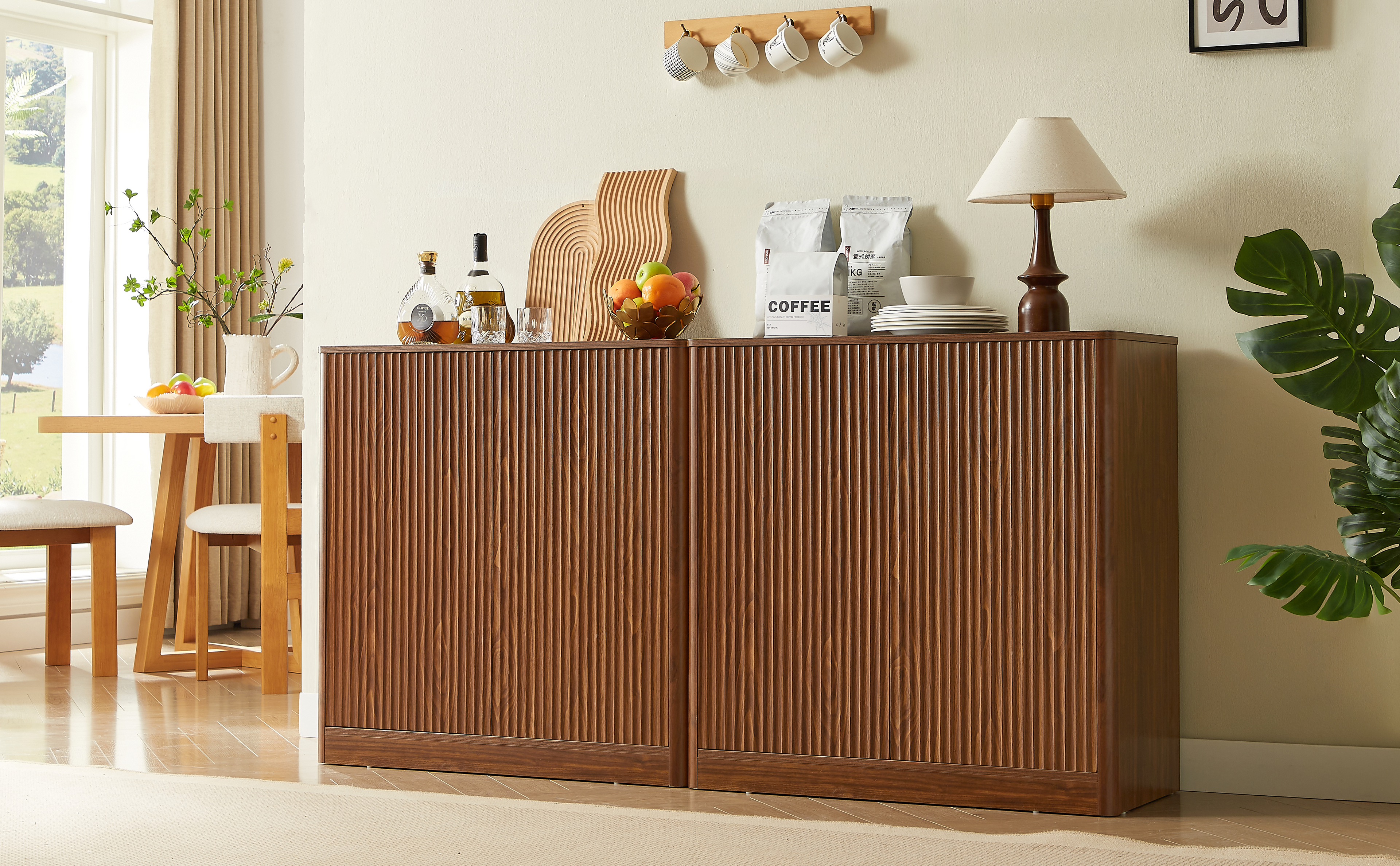 34.3" Modern Wavy Sideboard