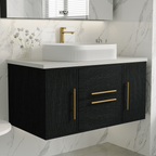 39.4 In Modern Floating Bathroom Vanity With Ceramic Sink