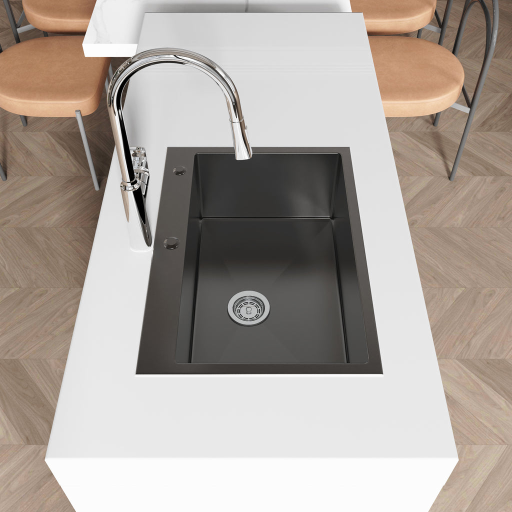 Stainless Steel Kitchen Sink - 27"x19" Single Bowl