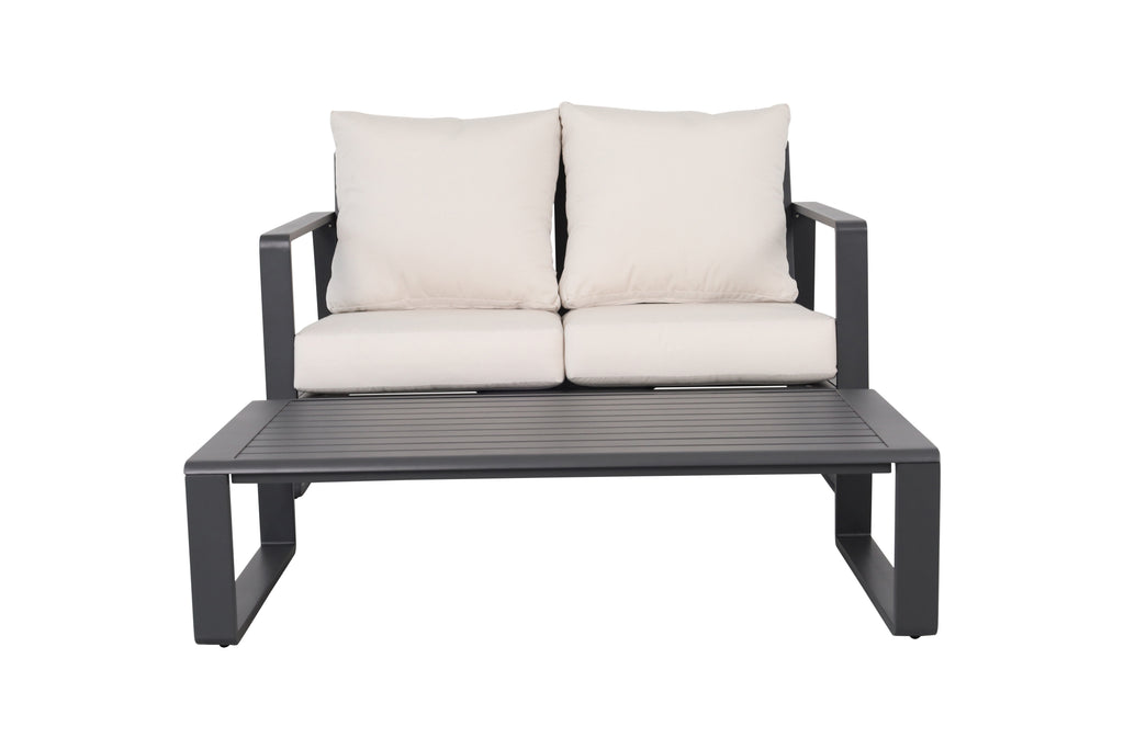 Double Sofa + Rectangular Coffee Table Set
