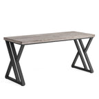 55” Modern Writing Desk with Z-Shaped Metal Legs