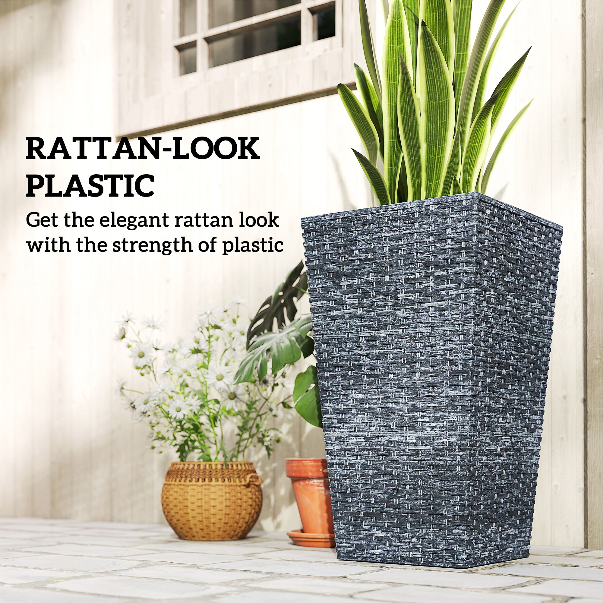 Taper Planters Set of 3 for Outdoor Plants
