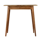 Solid Wood Mini Nordic Style Writing Desk, Oak-ish, 1-Drawer, Nordic Legs