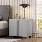 Modern End Table with Drawers