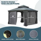 12' X 16' Hardtop Gazebo Outdoor Metal Gazebo