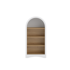 47" Freestanding Display Rack with Woodgrain Shelves