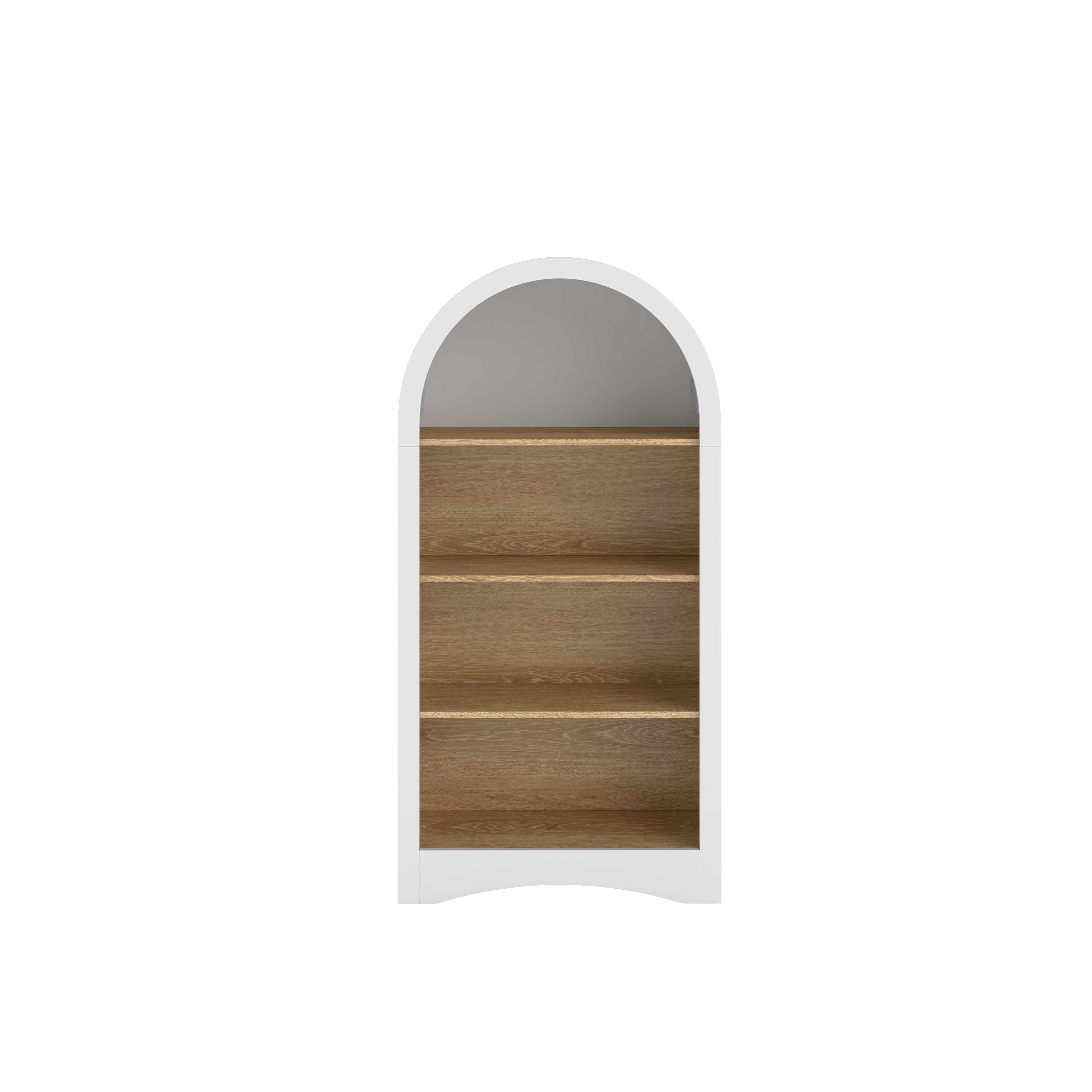 47" Freestanding Display Rack with Woodgrain Shelves