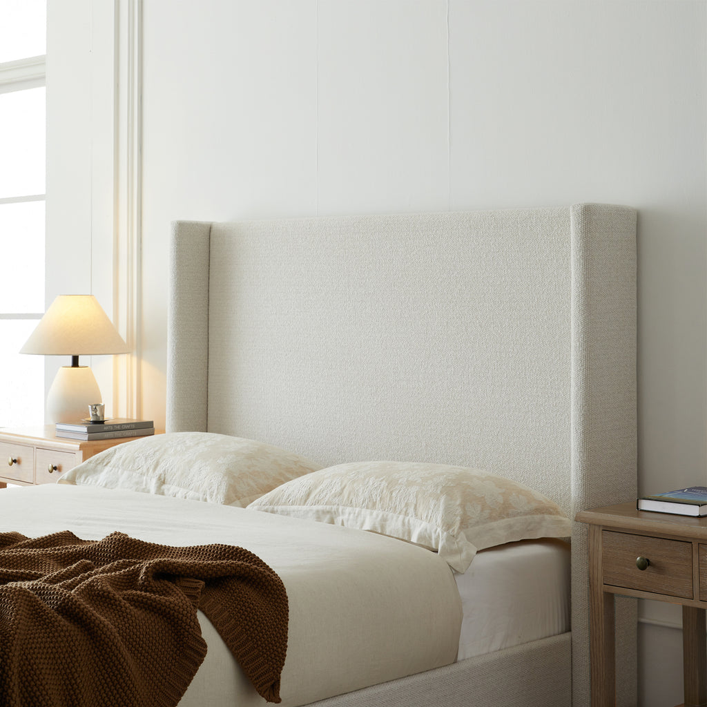 Hale Upholstered Wingback Bed - Queen Size