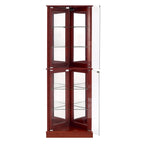 Corner Curio Display Cabinet with Lights