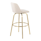 30" Contemporary Fixed Height Barstool with Swivel